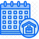 Remote Work Calendar Calendar Briefcase Icon