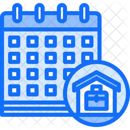 Remote Work Calendar  Icon