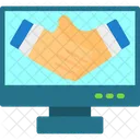 Remote Work Collaboration Virtual Collaboration Online Cooperation Icon