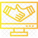 Remote Work Collaboration Virtual Collaboration Online Cooperation Icon