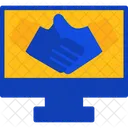 Remote Work Collaboration Virtual Collaboration Online Cooperation Icon