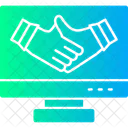 Remote Work Collaboration Virtual Collaboration Online Cooperation Icon