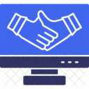 Remote Work Collaboration Virtual Collaboration Online Cooperation Icon