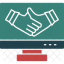 Remote Work Collaboration Virtual Collaboration Online Cooperation Icon