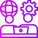 Remote Work Communication Virtual Communication Online Interaction Icon