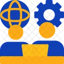 Remote Work Communication Virtual Communication Online Interaction Icon