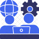 Remote Work Communication Virtual Communication Online Interaction Icon