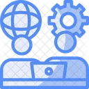 Remote Work Communication Virtual Communication Online Interaction Icon