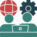 Remote Work Communication Virtual Communication Online Interaction Icon