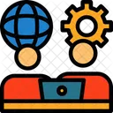 Remote Work Communication Virtual Communication Online Interaction Icon
