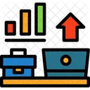 Remote Work Motivation Digital Motivation Virtual Inspiration Icon