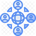 Remote Work Networking Virtual Networking Digital Connections Icon