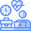 Remote Work Wellness Digital Well Being Virtual Health Icon