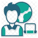 Remote Worker Remote Working Telecommuter Remote Employee Virtual Worker Remote Staff Work From Home Icon