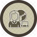 Remote Worker Remote Working Telecommuter Icon