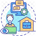 Remote working solutions  Icon