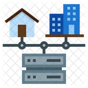 Cloud Computing Work At Home Office Connection Icon