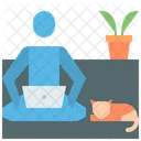 Work Home Meditation Icon