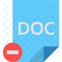 Remove Doc Doc File Remove Icon