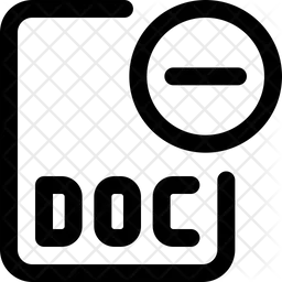 Remove Doc File  Icon