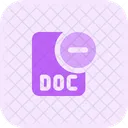 Remove Doc File Doc File Remove File Icon
