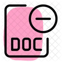 Remove Doc File Doc File Remove File Icon