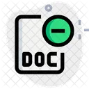 Remove Doc File  Icon