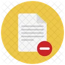 Remove Document Paper Icon