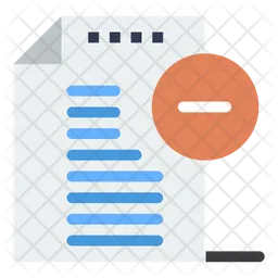 Remove Document  Icon