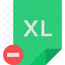 Remove Excel Excel File Remove Icon