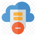 Remove File Cloud Document Data Storage Icon