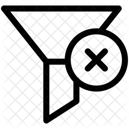 Remove Filter Icon of Line style - Available in SVG, PNG, EPS, AI