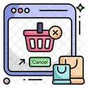 Grocery Basket Bucket Remove From Basket Icon