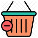 Black Friday Remove From Cart Shopping Basket Icon