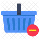 Grocery Basket Bucket Remove From Basket Icon