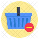 Grocery Basket Bucket Remove From Basket Icon