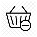 Minus Trolley Basket Icon