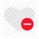 Remove Heart Deletion Icon