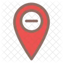 Map Location Minus Icon