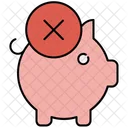 Cancel Piggybank Remove Icon