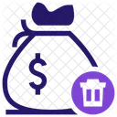 Sack Of Money Cash Delete Icon