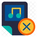 Remove Music File Delete Music File Audio File Icon