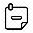 Sticky Note Remove Trash Icon