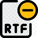 Remove Rtf File Remove File Delete File Icon