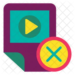 Remove Video File  Icon