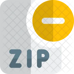 Remove Zip File  Icon