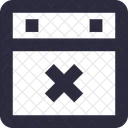 Remover Calendario Recusar Ícone