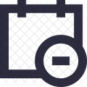 Remover Calendario Recusar Ícone