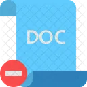 Remover Documento Doc Arquivo Remover Ícone