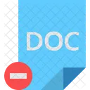 Remover Documento Doc Arquivo Remover Ícone